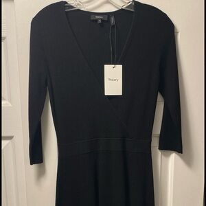 New W/Tag $455 MSRP Theory Dress Black Size Small High Quality